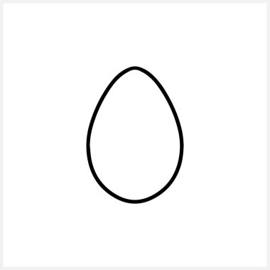 Karalama yumurta simgesi El çizimi EPS 10 Paskalya vektörü çizimi