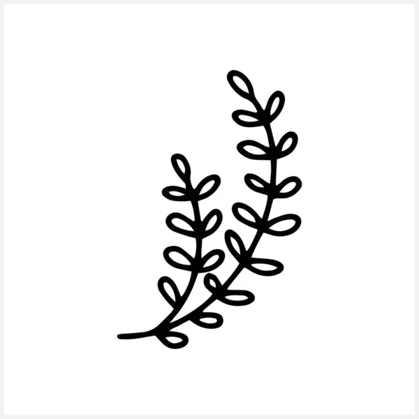 Branch Leaves Icon Isolated Eco Clip Art Laurel Vector Stock — стоковый вектор