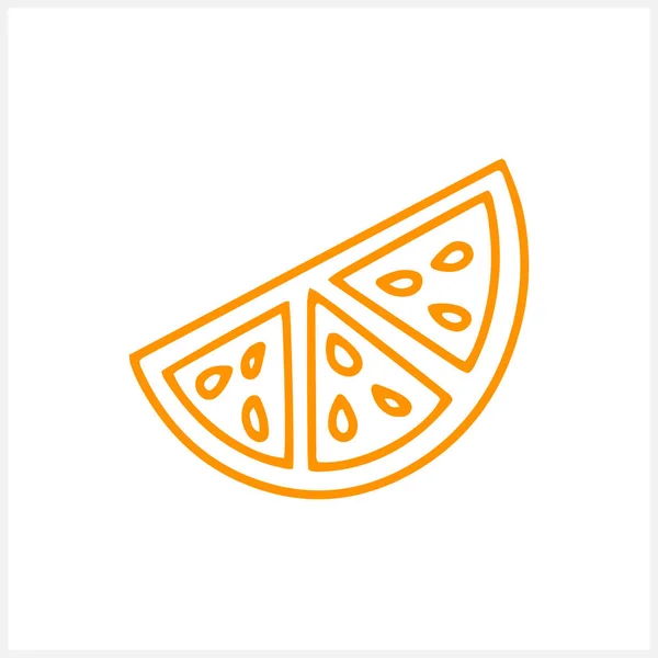 Doodle Lemon Orange Icon Isolated Hand Drawn Fruit Sketch Vector — Vector de stock