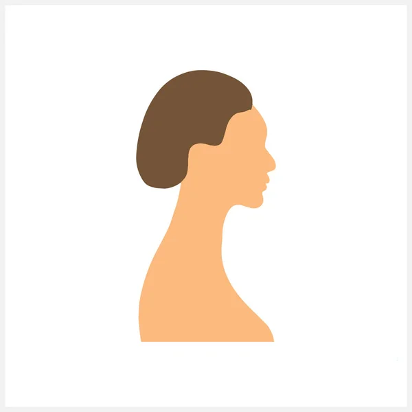 Silhouette Woman Face Profile View Vector Stock Illustration Eps — Stock Vector