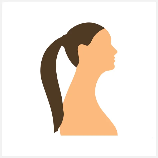 Silhouette Femme Vue Profil Illustration Vectorielle Spe — Image vectorielle