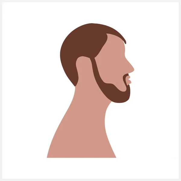 Силуэт Мужчин Вид Профиля Лица Векторная Иллюстрация Eps — стоковый вектор