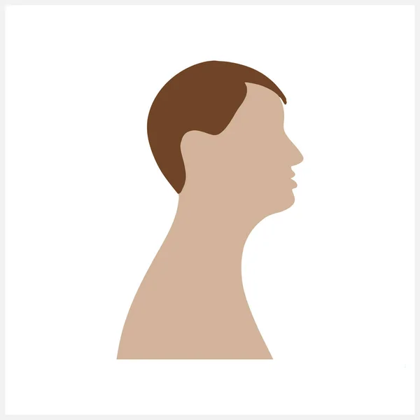 Silhouette Men Face Profile View Vector Stock Illustration Eps — Vector de stock