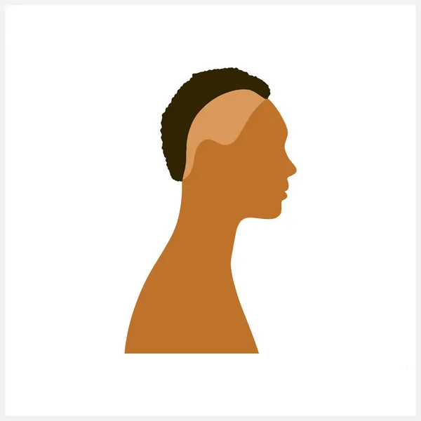 Silhouette Men Face Profile View Vector Stock Illustration Eps — Vetor de Stock