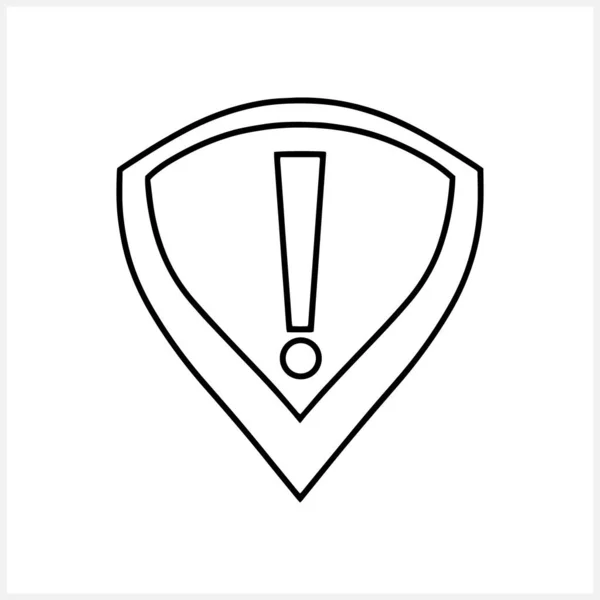 Escudo Icono Guardia Aislado Símbolo Plano Advertencia Ilustración Stock Vectorial — Archivo Imágenes Vectoriales
