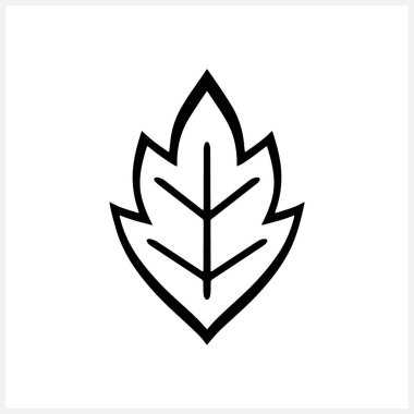 Karalama yaprağı simgesi izole edildi. Eko klipsli sanat. Laurel vektör stok çizimi. EPS 10