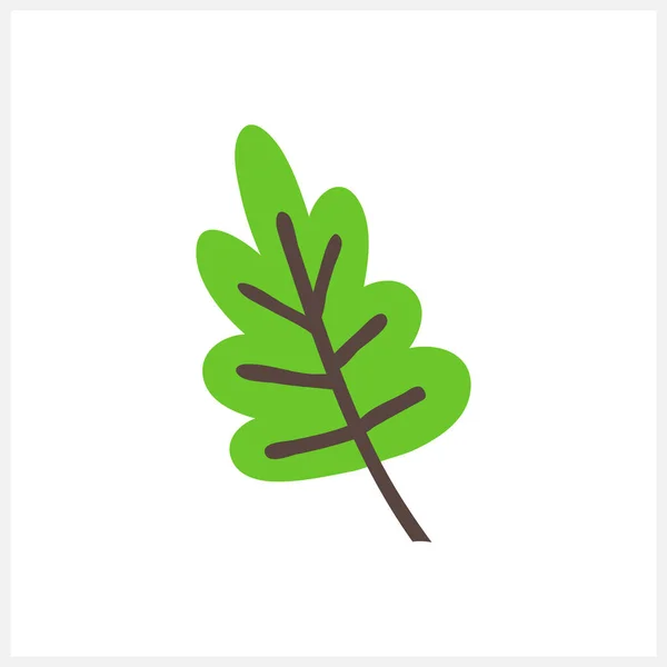 Ikona Liści Odizolowana Ekologiczny Klip Kreskówkowa Natura Ilustracja Wektora Eps — Wektor stockowy