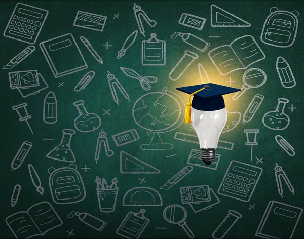 Inovação Aprendizagem Conceito Educação Criativa Para Educação Graduação Sucesso Aluno — Fotografia de Stock