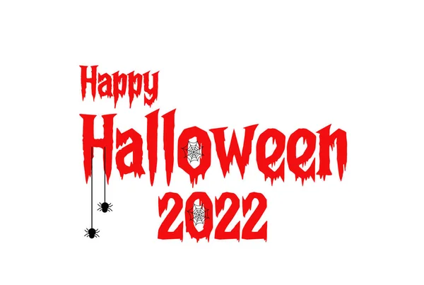 Heureux Halloween 2022 Sur Fond Blanc — Photo