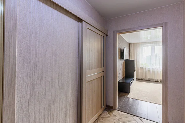 Rosja Moskwa Maj 2020 Wnętrze Pokoju Mieszkanie Nowoczesne Jasne Przytulne — Zdjęcie stockowe