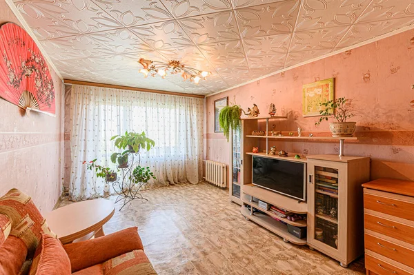 Russland Moskau Mai 2020 Innenraumwohnung Modern Hell Und Gemütlich Allgemeine — Stockfoto