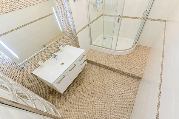 Rússia Moscou Maio 2020 Banheiro Moderno Quarto Interior Pia Elementos — Fotografia de Stock