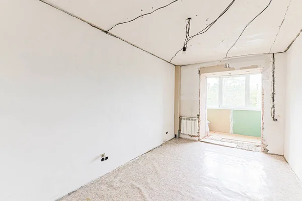 Russia Moscow May 2020 Interior Room Apartment Rough Repair Self — Foto de Stock