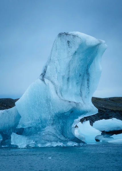 Blue Iceberg Floating Glacier Lagoon Breioamerkurjokull Glacier Jokulsarlon Vatnajokull National — Photo