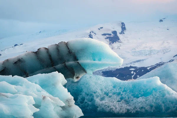 Blue Iceberg Floating Glacier Lagoon Breidamerkurjokull Glacier Jokulsarlon Vatnajokull National — Zdjęcie stockowe