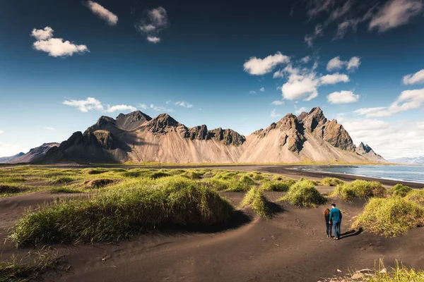 아이슬란드 스토크 해변에 베스트론산 뒤덮인 아름다운 — 스톡 사진