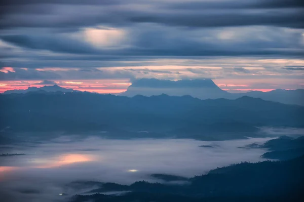 Scenery Doi Dam Doi Luang Chiang Dao Mountain City Light — Stock Photo, Image