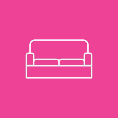 Film izleme çizgisi ikonu konsepti. Koltuk ya da kanepe