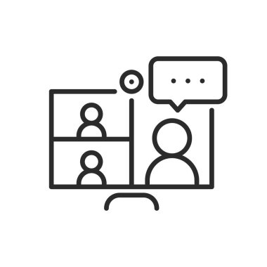 çevrimiçi toplantı ile ilgili satır simgesi