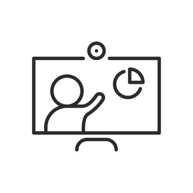 çevrimiçi toplantı ile ilgili satır simgesi