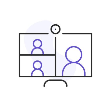 çevrimiçi toplantı ile ilgili satır simgesi