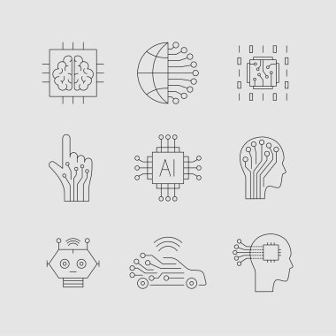 Yapay zeka ve makine öğrenme satırı simgesi