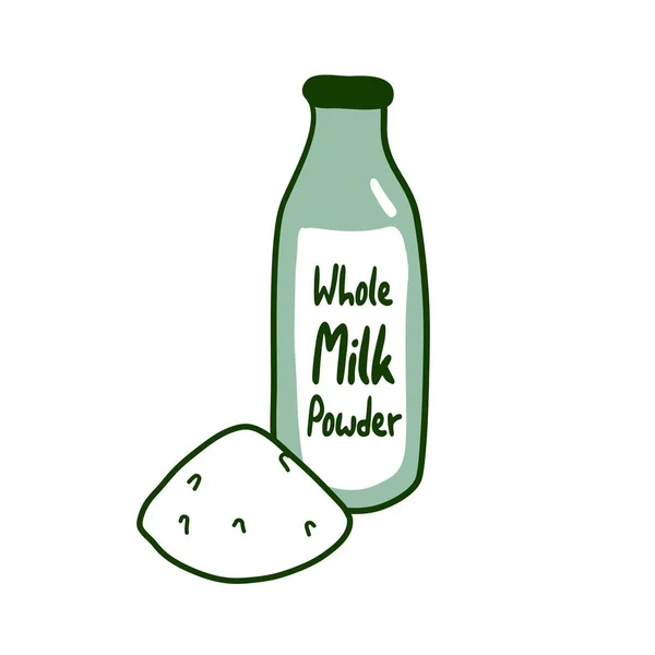 Autocolant produs pulbere din lapte integral, etichetă de calitate — Vector de stoc