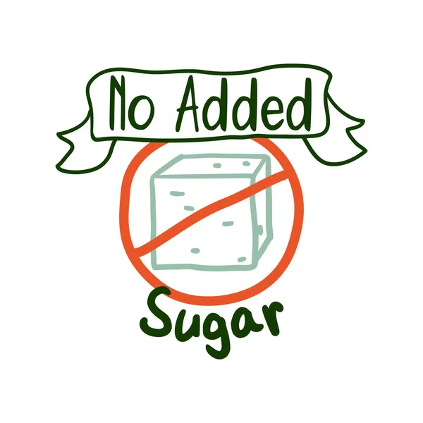 Cukor címke hozzáadása nélkül, minőségi matrica kialakítása — Stock Vector