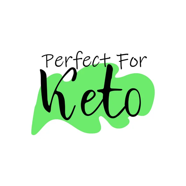 Metinli keto ürün etiketi tasarımı için mükemmel — Stok Vektör