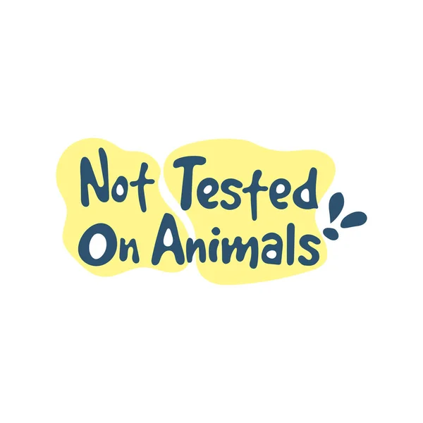 Állatokon nem tesztelt kozmetikai embléma ikon — Stock Vector