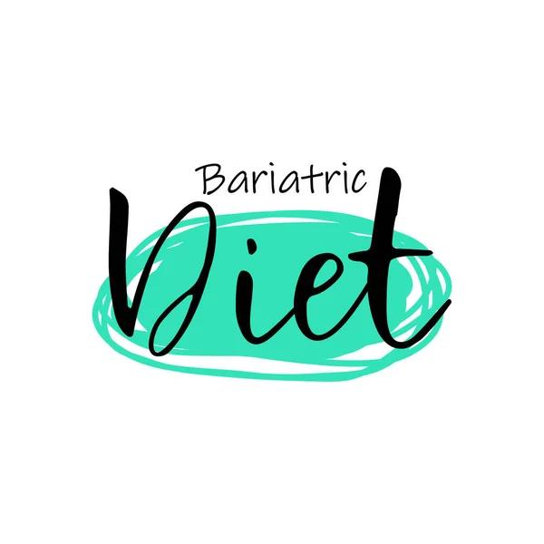 Bariatrisk dietetikett med text, näringsmärke — Stock vektor