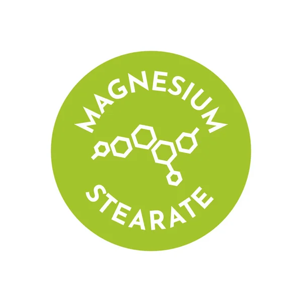 Emblema de estearato de magnesio para el paquete cosmético — Vector de stock