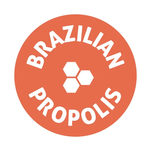 Бразильский стикер ингредиентов прополиса для продукта — стоковый вектор
