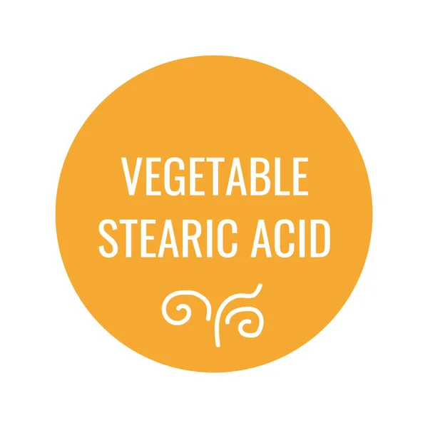 Vegetable stearic acid sign for cosmetic sticker — Vector de stock
