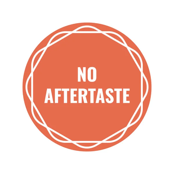 No aftertaste, product quality sign at sticker — ストックベクタ