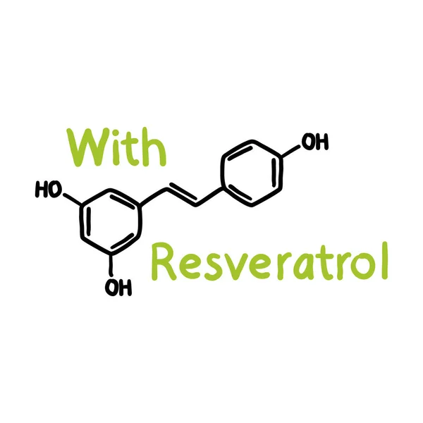 Resveratrol Supplement Healthy Nutrition Dietary Medication Energy Nutrient Wellness Vector — 스톡 벡터