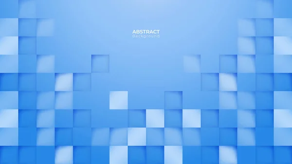 Abstraktní Moderní Čtvercové Pozadí Struktura Geometrického Obrazce Modré Oblohy Ilustrace — Stockový vektor