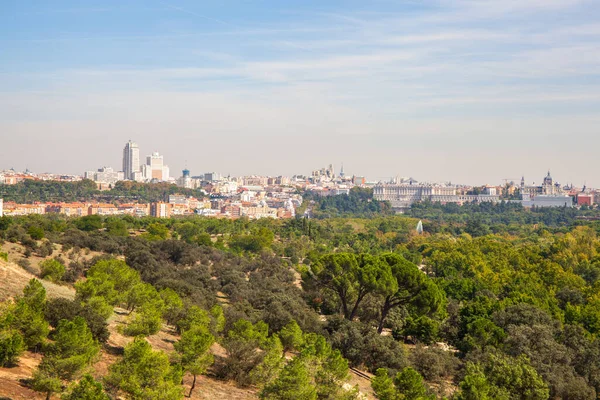 Paisaje Urbano Vista Aérea Madrid España Imagen Tomada Septiembre 2021 — Foto de Stock