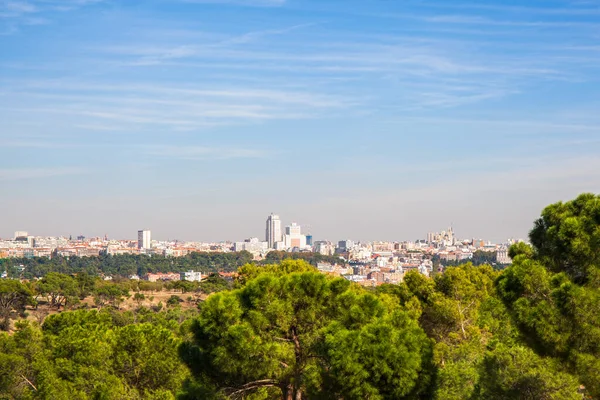 Paisaje Urbano Vista Aérea Madrid España Imagen Tomada Septiembre 2021 — Foto de Stock