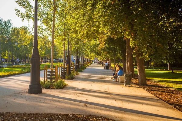 Madrid Spanyolország Retiro Park Parque Retiro Kép Készült Szeptember 2021 — Stock Fotó