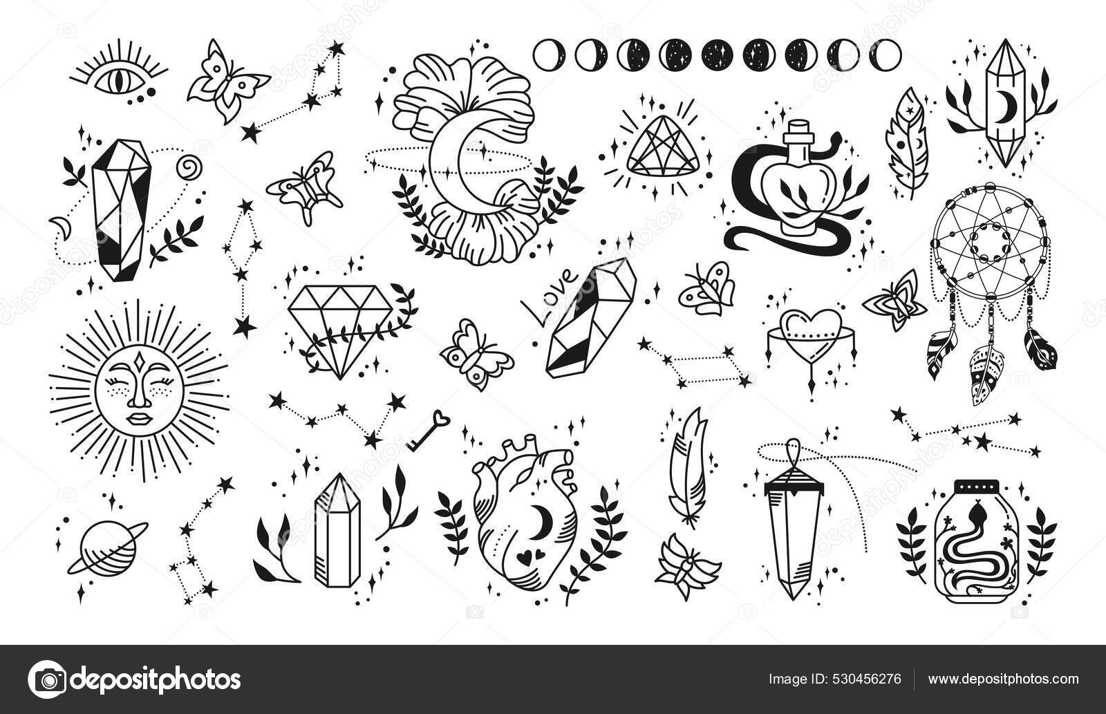 Tattoo minimalista imágenes de stock de arte vectorial | Depositphotos Tattoo minimalista imágenes de stock de arte vectorial | Depositphotos