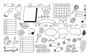 Çizim yapışkan not defteri karalama seti boş çerçeve not defteri