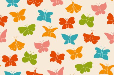 Butterfly exotic simple trend seamless pattern textile wrapper wrapper endless print vector