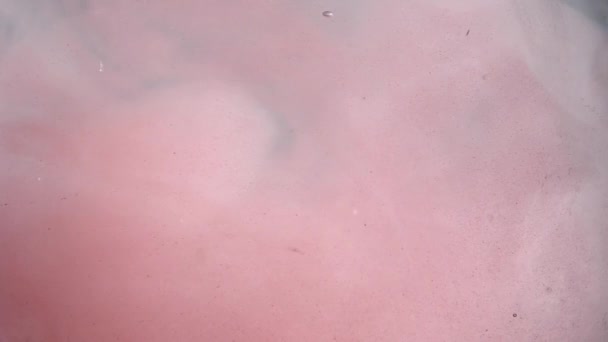 Różowa mgła i chmury kolorowego dymu w wodzie. Kolorowa abstrakcyjna animacja eksplozji dymu. Widok z bliska — Wideo stockowe