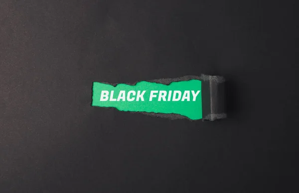 Text Black Friday Green Background View Torn Paper Every Year Fotos De Stock Sin Royalties Gratis