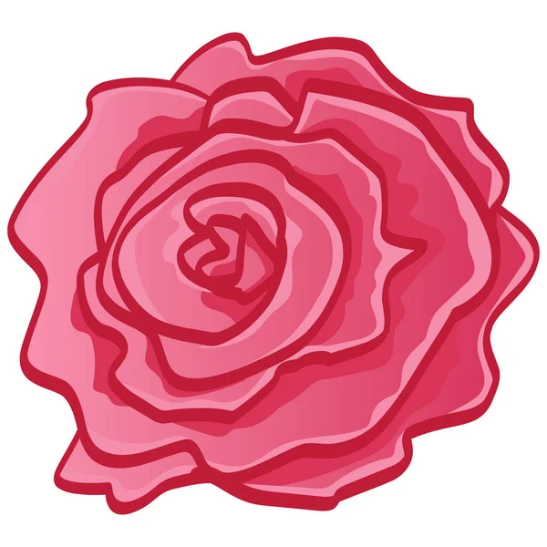 Цветочная Линия Цветочных Цветочков Красной Розы Искусство Рисования Векторных Иллюстраций — стоковый вектор