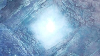 Reklam ve duvar kağıtları için doğada ve reklam sahnesinde 3 boyutlu illüstrasyon. Dekoratif konseptte 3B canlandırma 