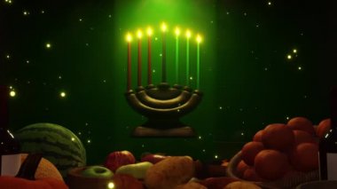 Kwanzaa Holiday Celebration, festival filmleri ve kutlama sahnesi için sinema filmi. Sahne, başlık ve logolar için de iyi bir geçmiş..