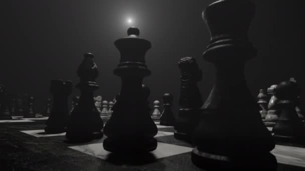 Enjoy Chess Board Bewegingsmateriaal Voor Sportfilms Film Uitdagende Game Scene — Stockvideo