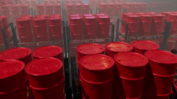 Oil Storage Tank Motion Footage Documentary Films Cinematic Stock Market — Stock Video